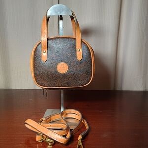 Pierre Balmain Brown and Tan Crossbody Bag